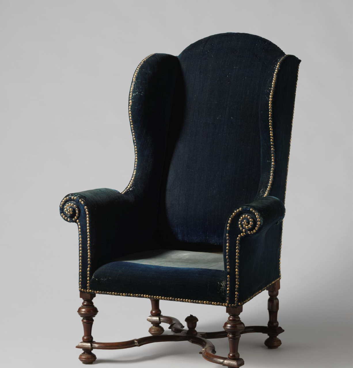 Furniture — Walnut Armchair, N. Netherlands c. 1700